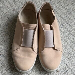 Cole Haan Blush Pink Scalloped Slip-On Sneakers